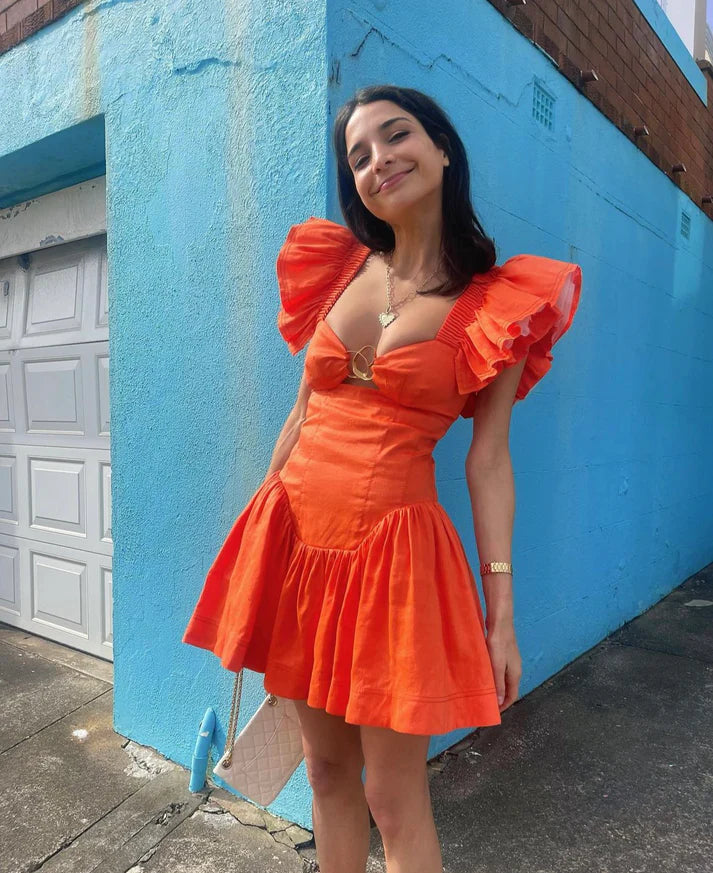 aje orange mini dress Fashion as my cardio, orange dresses Dresses 1. Mini dress: @Aje , shoes: Bottega Veneta, bag: @Byjumzs 2. Light orange midi dress: @Desire Iyama , bag: @LAFSHAR , shoes: @Jimmy Choo 3. Orange
