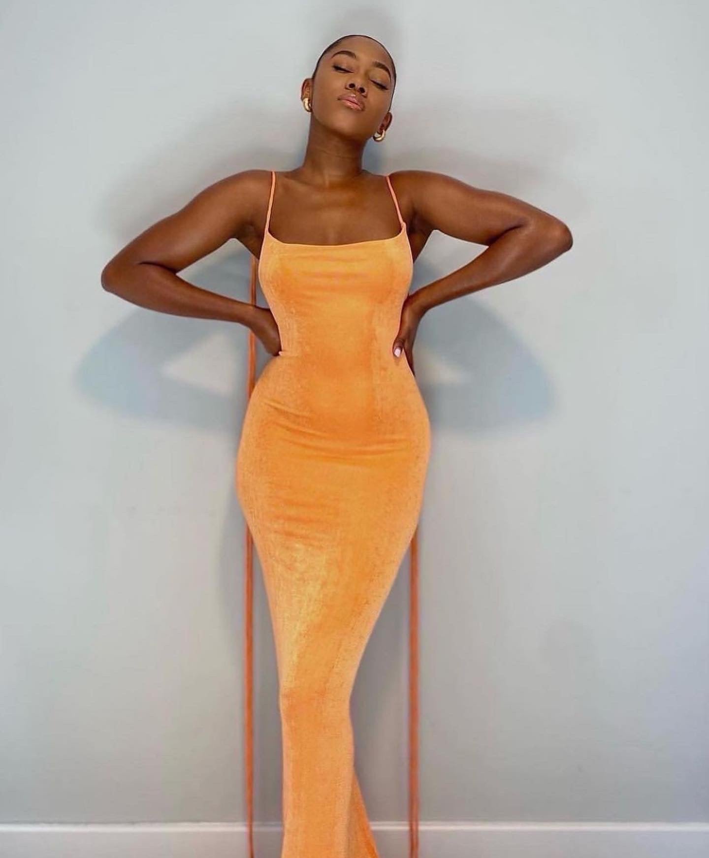 Melani The Label Cristina Gown Orange