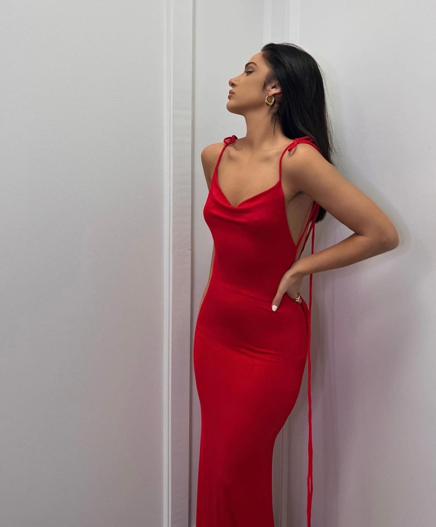 Melani The Label Cristina Gown Red