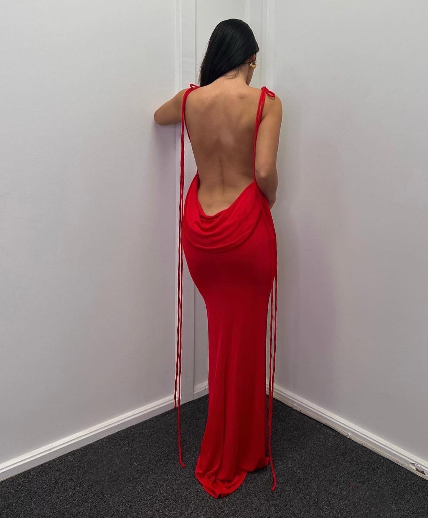 Melani The Label Cristina Gown Red